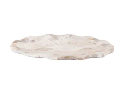 - Tray Waved oval medium marble brown^Present time Hot