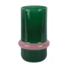 - Vase Animado Anillo medium retro green w. soft pink^Present time
