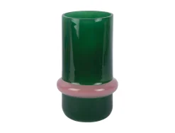 - Vase Animado Anillo medium retro green w. soft pink^Present time