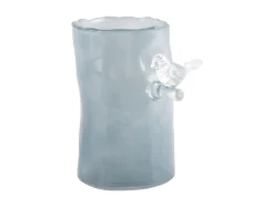- Vase Bird On Branch small misty blue*Present time New