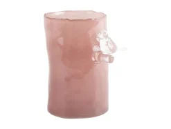 - Vase Bird On Branch small soft pink^Present time Hot