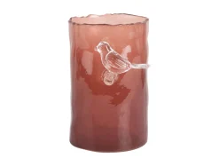 - Vase Bird On Branch small red ochre*Present time Clearance