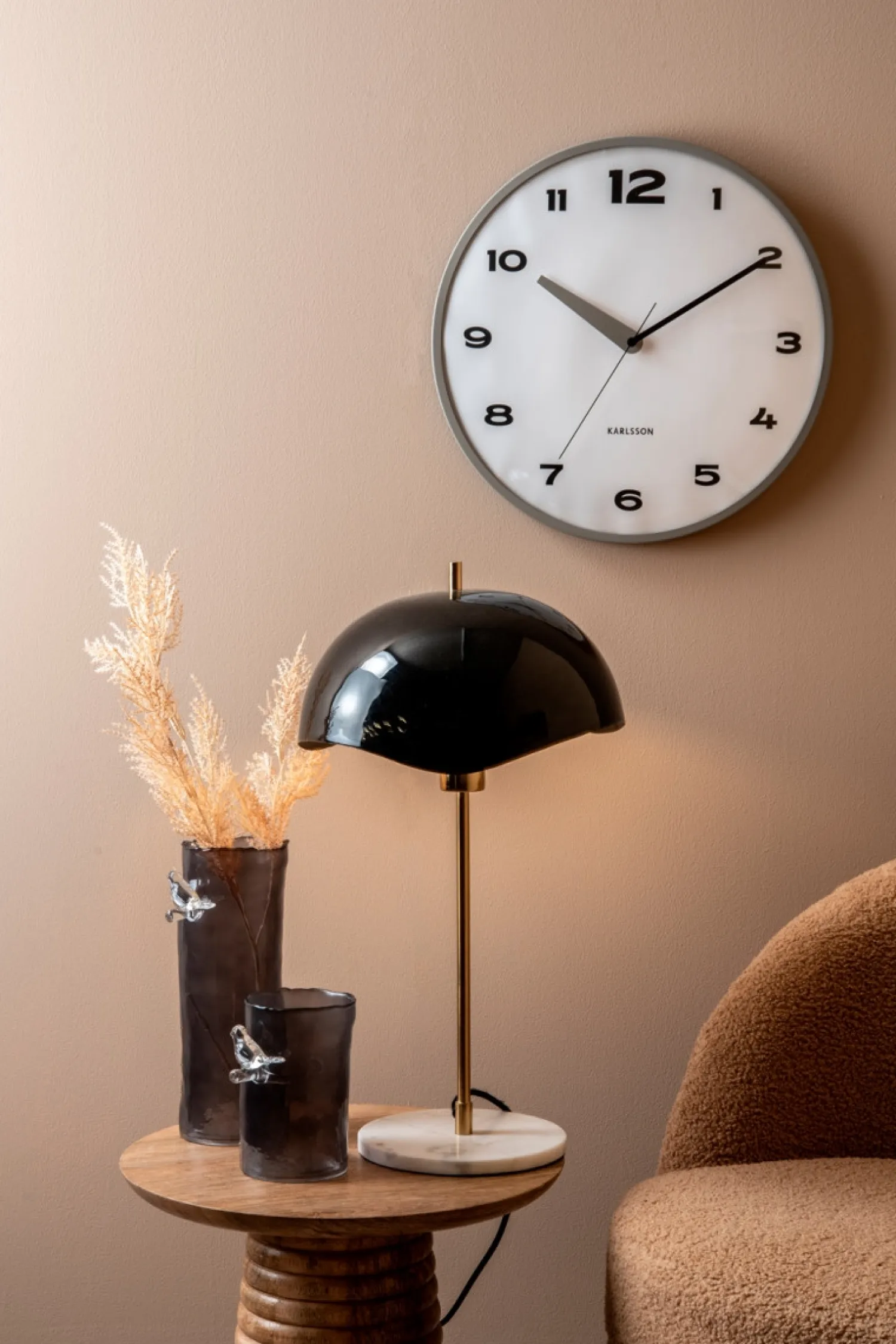 - Vase Bird On Branch small dark grey*Present time Clearance