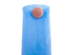 - Vase Bolita glass large soft blue w. soft orange*Present time New
