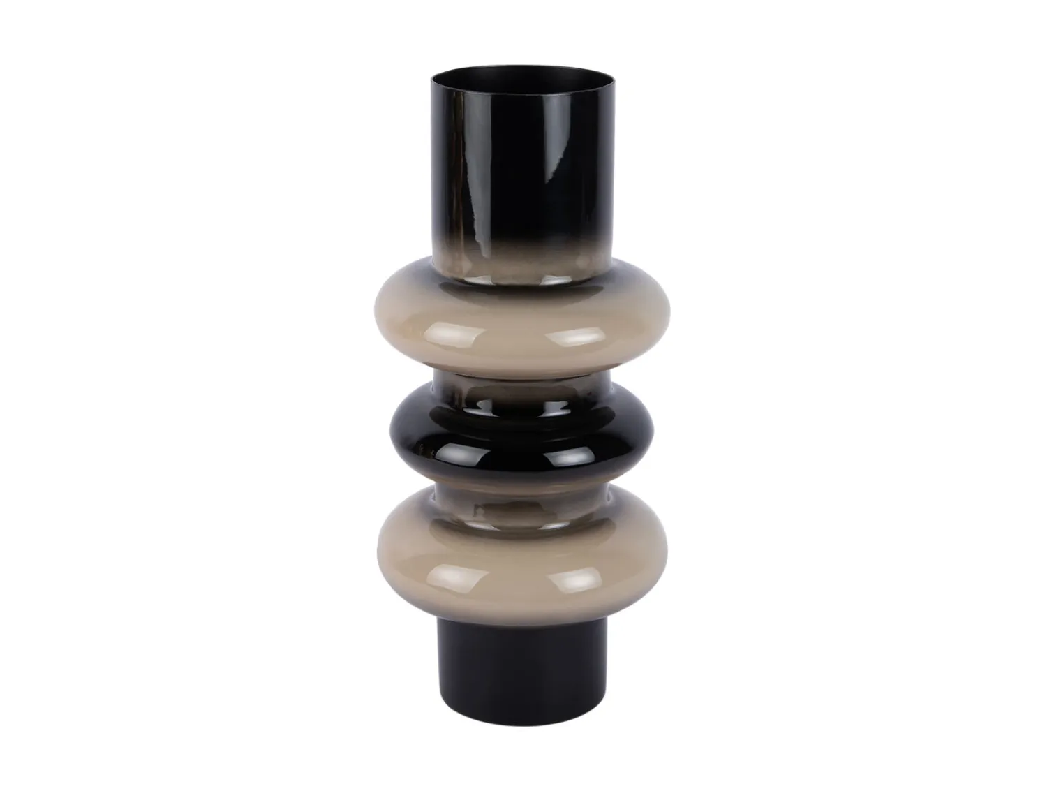 - Vase Grato medium black w. warm grey*Present time Online