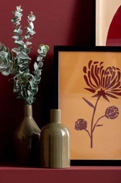 - Vase Ivy bottle cone iron enamel moss green*Present time Outlet