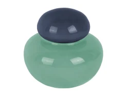 - Vase Nuevo Dulce small soft blue w. dark blue lid*Present time Outlet