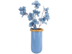 - Vase Plegado M soft blue w. mango yellow*Present time Outlet