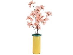 - Vase Plegado S soft yellow w. retro green^Present time Sale