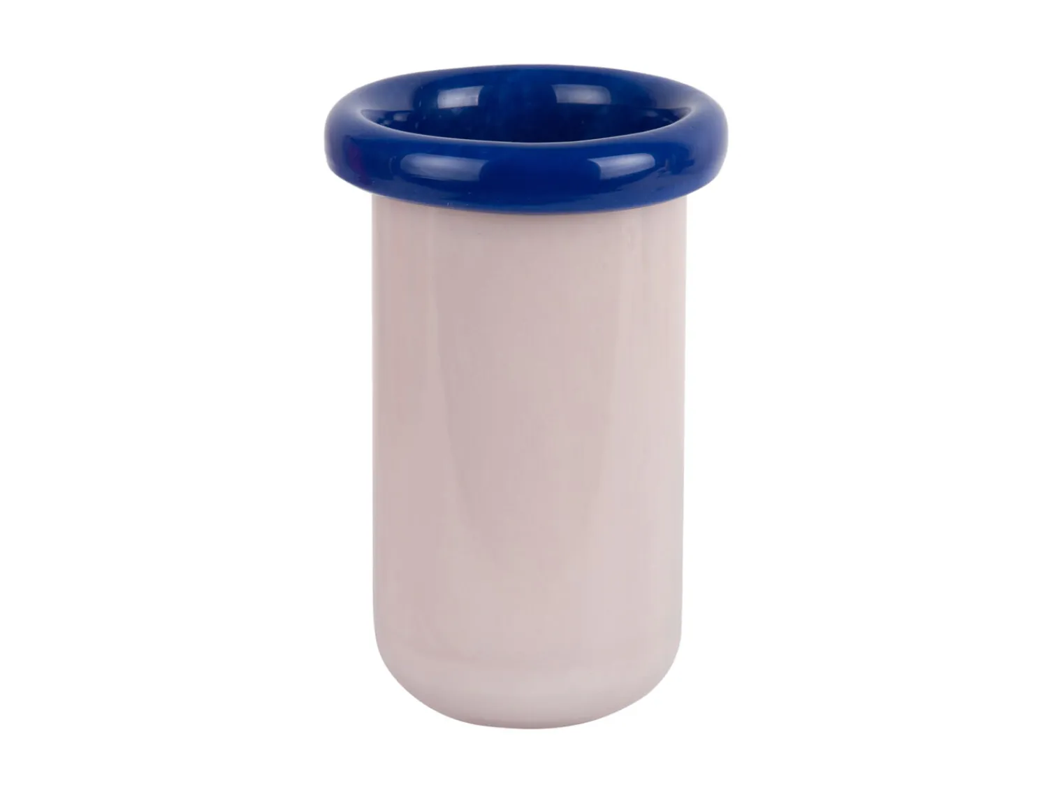 - Vase Plegado XS soft pink w. cobalt blue*Present time