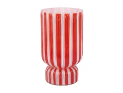 - Vase Rayado Retro large bright scarlet red^Present time Hot