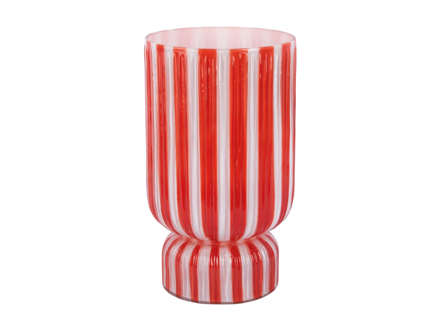 - Vase Rayado Retro large bright scarlet red^Present time Hot