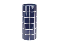 - Vase Retro Tiles round medium cobalt blue*Present time Discount