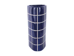 - Vase Retro Tiles triangular large cobalt blue*Present time New