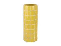- Vase Retro Tiles round large citrine yellow^Present time Clearance