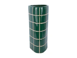 - Vase Retro Tiles triangular large retro green^Present time