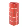 - Vase Retro Tiles triangular medium bright scarlet red*Present time New