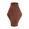 - Vase Twisted Rib large warm brown*Present time Discount