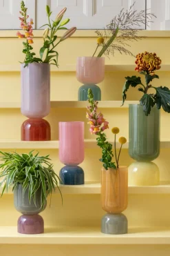 - Vase Variado Colores large soft pink w. red ochre*Present time Sale