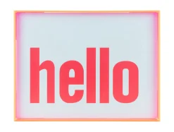 - Wall art Hello large bright pink*Present time Sale