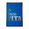 - Wall art La Dolce Vita canvas medium dark blue, silver foil*Present time New