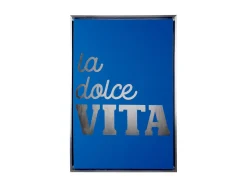 - Wall art La Dolce Vita canvas medium dark blue, silver foil*Present time New