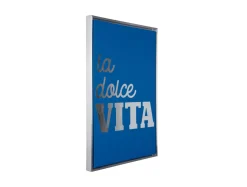 - Wall art La Dolce Vita canvas medium dark blue, silver foil*Present time New