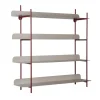 - Wall rack Reina Cuatro burgundy red w. warm grey^Present time Discount