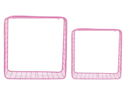- Wall rack set Reja bright pink*Present time Discount