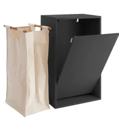 - Vasketøjskurv, Sort, Black Raven, bæredygtig^ReCollector New