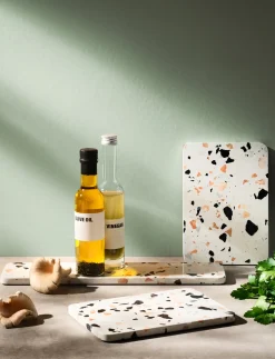 - SERVE-IT serveringsfad L 40 cm white terrazzo^RIG-TIG