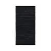 Rug Solid - Tæppe m. læder, sort - 65x135 cm* Best