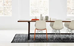 Rug Solid - Tæppe m. læder, sort - 65x135 cm* Best