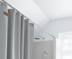 - Badeforhæng - Orlando - Lysegrå - 150x200 cm^Skriver Collection Online