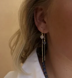 Soï - Ella Blå Jade - Krystal øreringe* Discount