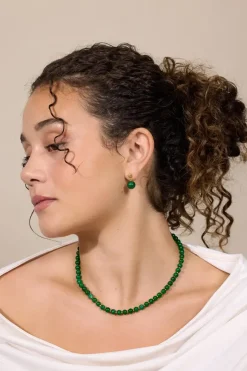 Soï - Grøn Jade - Krystal halskæde* Sale