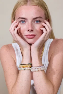 Soï - Orange Aventurin - Krystal armbånd - glæde - 6 MM^ Best