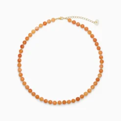 Soï - Orange Jade - Krystal halskæde* Sale