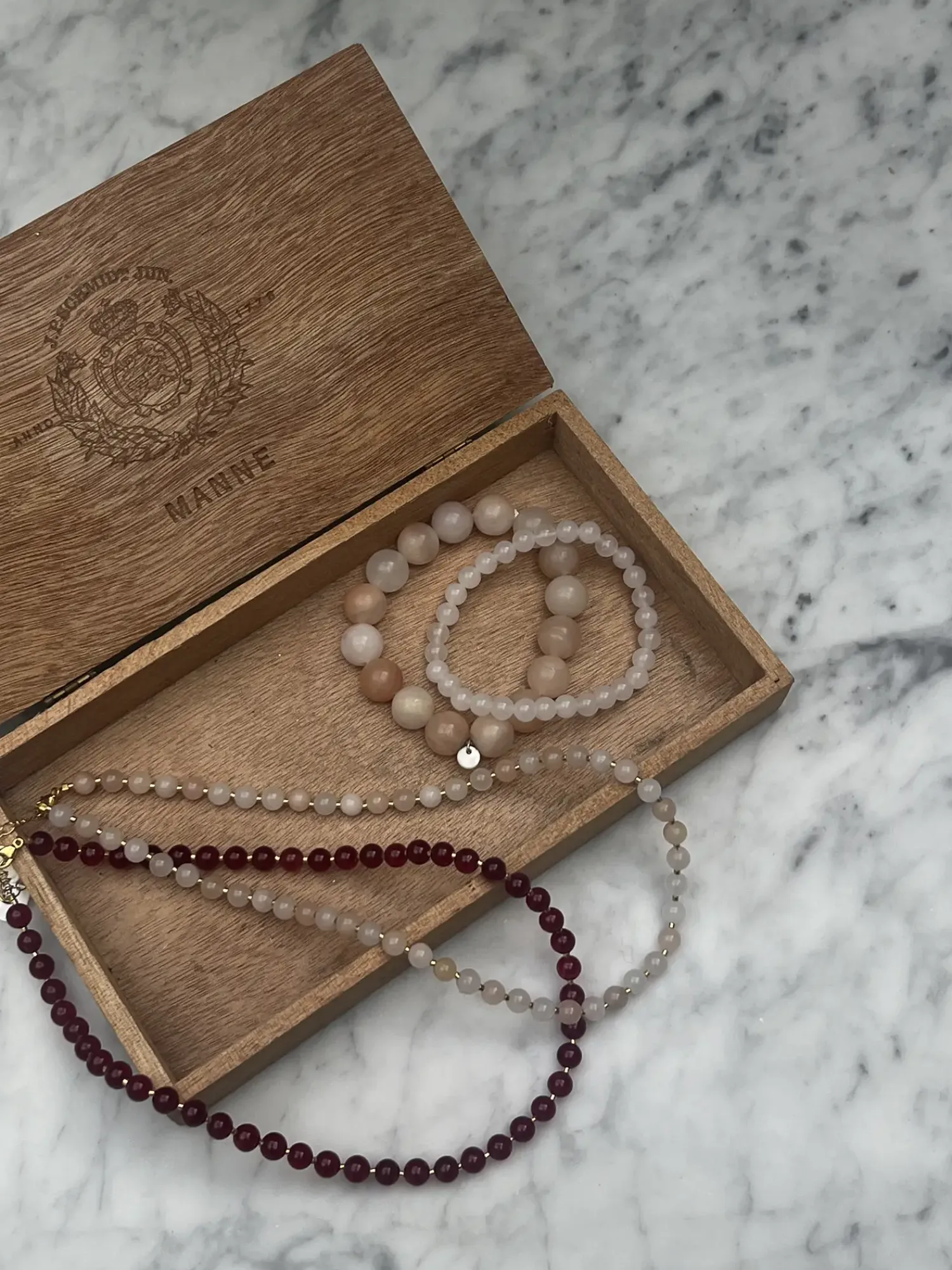 Soï - Rosa Jade - Krystal halskæde* Best