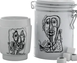 - KUNSTKOP NR 5 PORCELÆN SORT/HVID*Steel Function Clearance