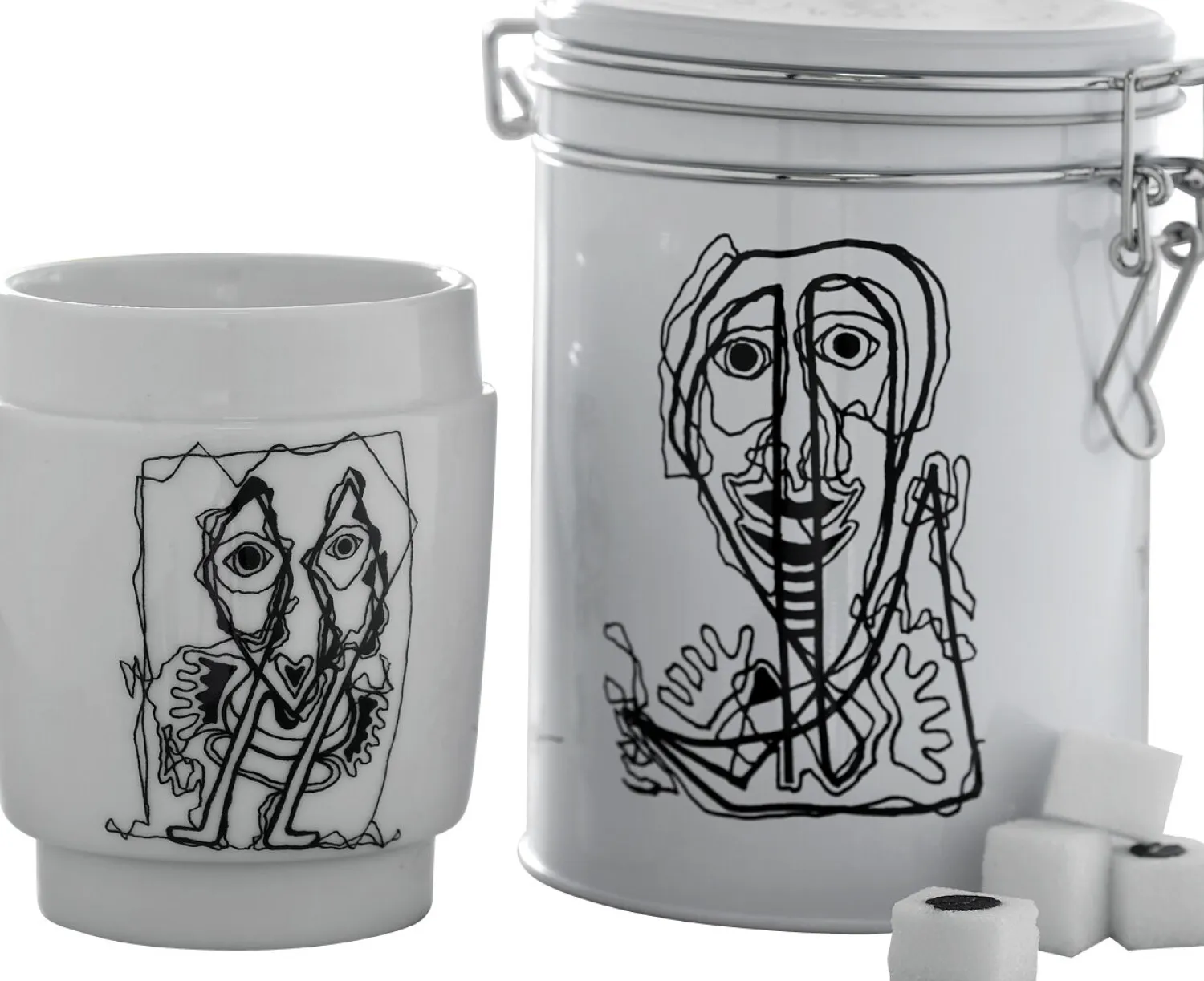 - KUNSTKOP NR 5 PORCELÆN SORT/HVID*Steel Function Clearance