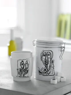 - KUNSTKOP NR 5 PORCELÆN SORT/HVID*Steel Function Clearance