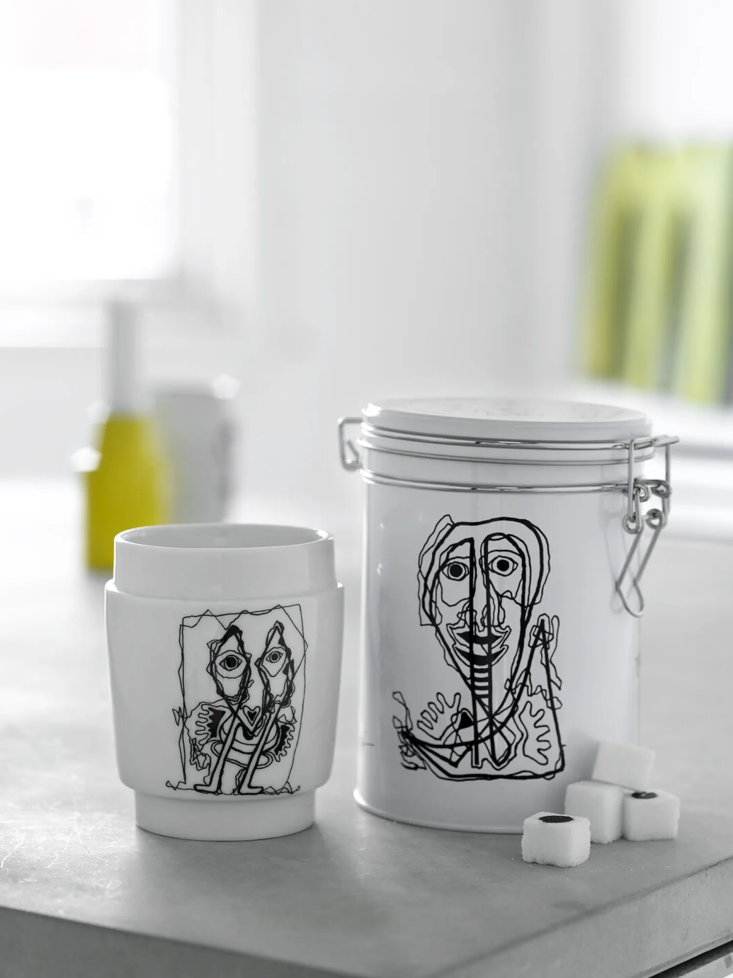 - KUNSTKOP NR 5 PORCELÆN SORT/HVID*Steel Function Clearance