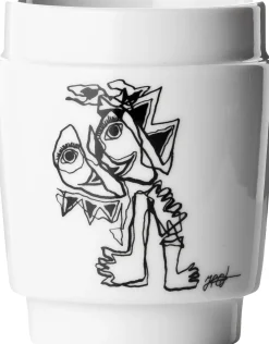 - KUNSTKOP NR 5 PORCELÆN SORT/HVID*Steel Function Clearance