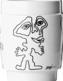 - KUNSTKOP NR 4 PORCELÆN SORT/HVID^Steel Function New