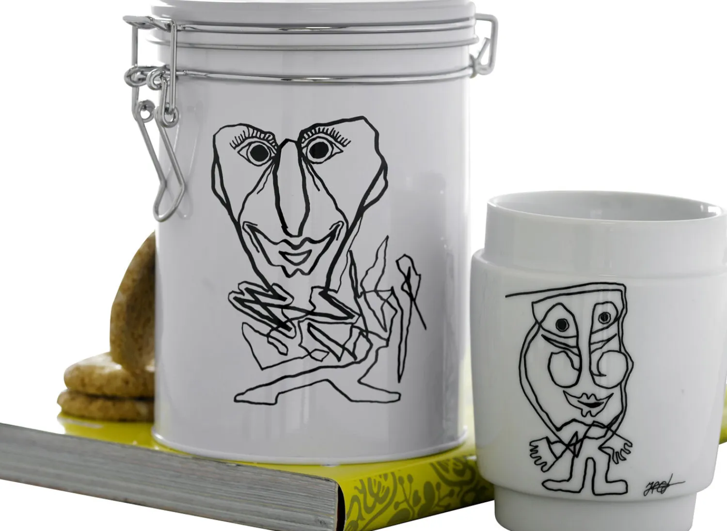 - KUNSTKOP NR 3 PORCELÆN SORT/HVID*Steel Function Clearance