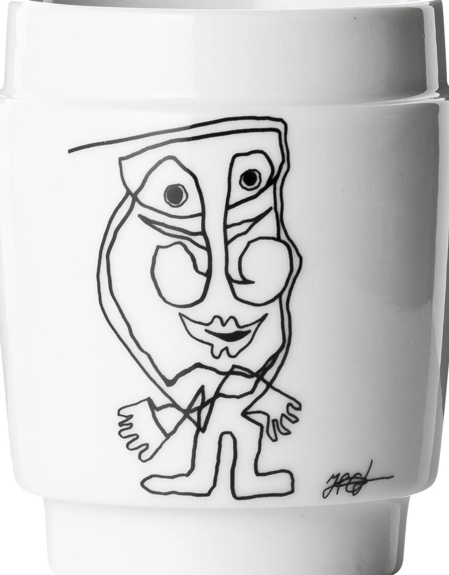 - KUNSTKOP NR 3 PORCELÆN SORT/HVID*Steel Function Clearance