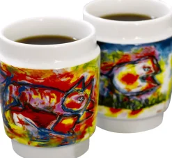 - KUNSTKOPPER HAPPY DOG PORCELÆN^Steel Function