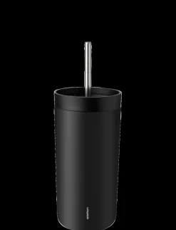 - To Go Sip termokop med sugerør 0.4 l. soft black*Stelton Best