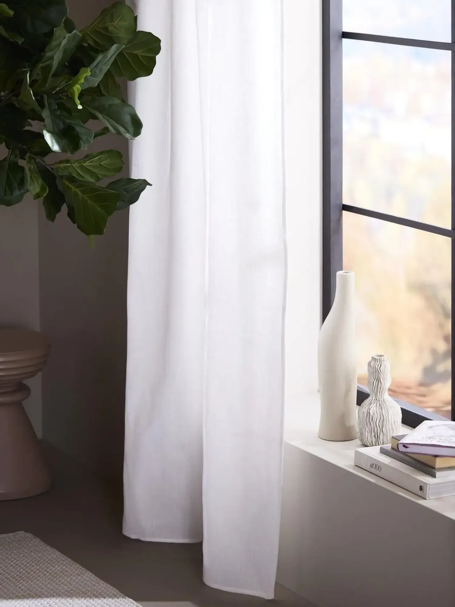 - Cecil Gardin 2P - Offwhite 2x145x260cm*Svanefors New